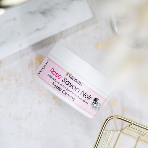 Rose Savon Noir – Różane Czarne Mydło z wodą różaną