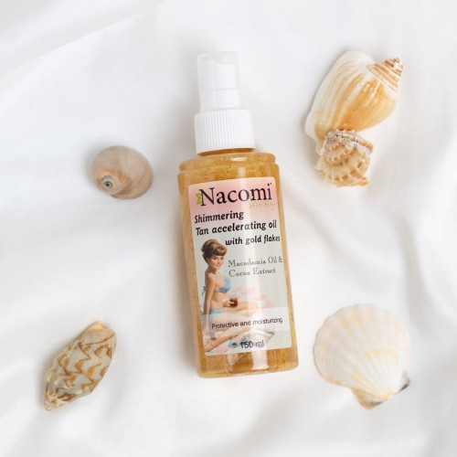 Olejek Z Drobinkami Złota-Przyspieszający Opalanie