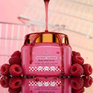FLUFF - Peeling do mycia ciała - RASPBERRY MILKSHAKE 350ml  